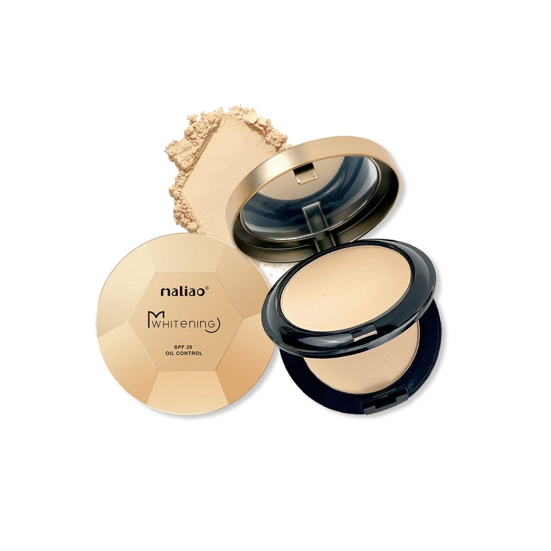 Maliao, Matte Finish, Whitening Compact Powder, Maliao Whitening Compact Powder SPF 25 Oil Control PowderOil Control Powder, SPF 25