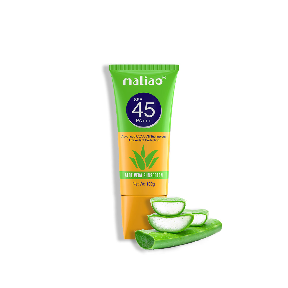 Maliao Aloe Vera Sunscreen SPF 45 PA+++ - Ultimate Sun Protection with Hydration - Maliao Makeup