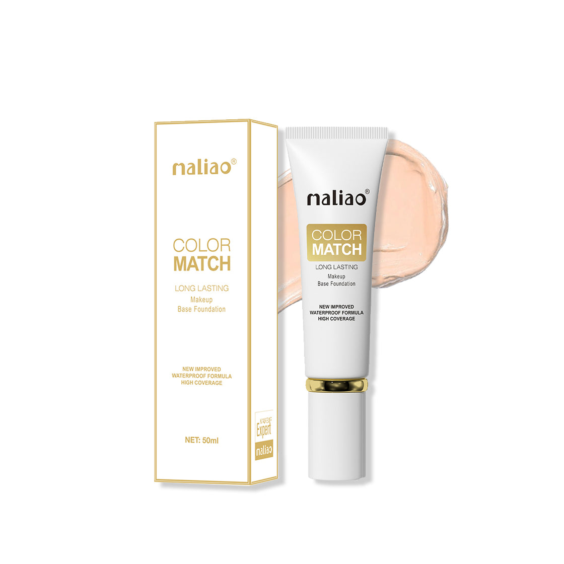 Maliao Color Match Long-Lasting Makeup Base Foundation Face