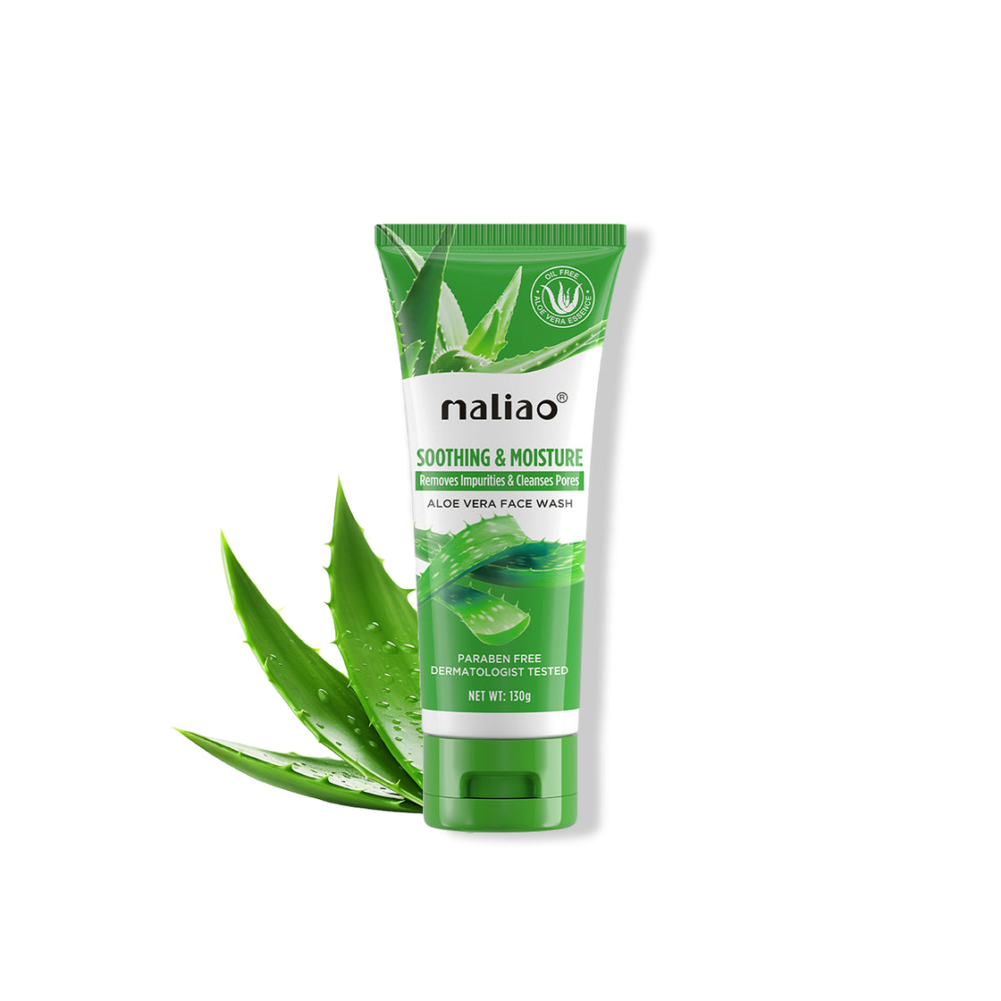 Maliao Soothing Aloe Vera Face Wash - Removes Impurities & Cleanses Pores - Maliao Makeup