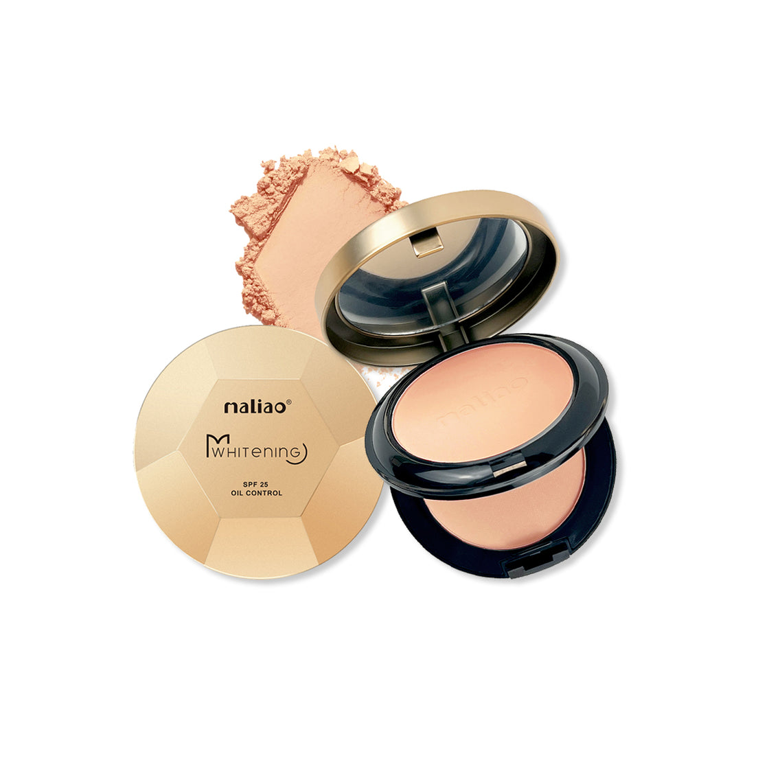 Maliao, Matte Finish, Whitening Compact Powder, Maliao Whitening Compact Powder SPF 25 Oil Control PowderOil Control Powder, SPF 25