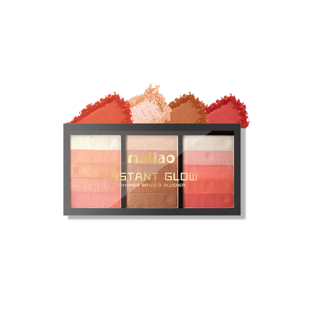 Maliao Instant Glow Shimmer Brick &BLUSHr Palette - Radiant Beauty in One - Maliao Makeup