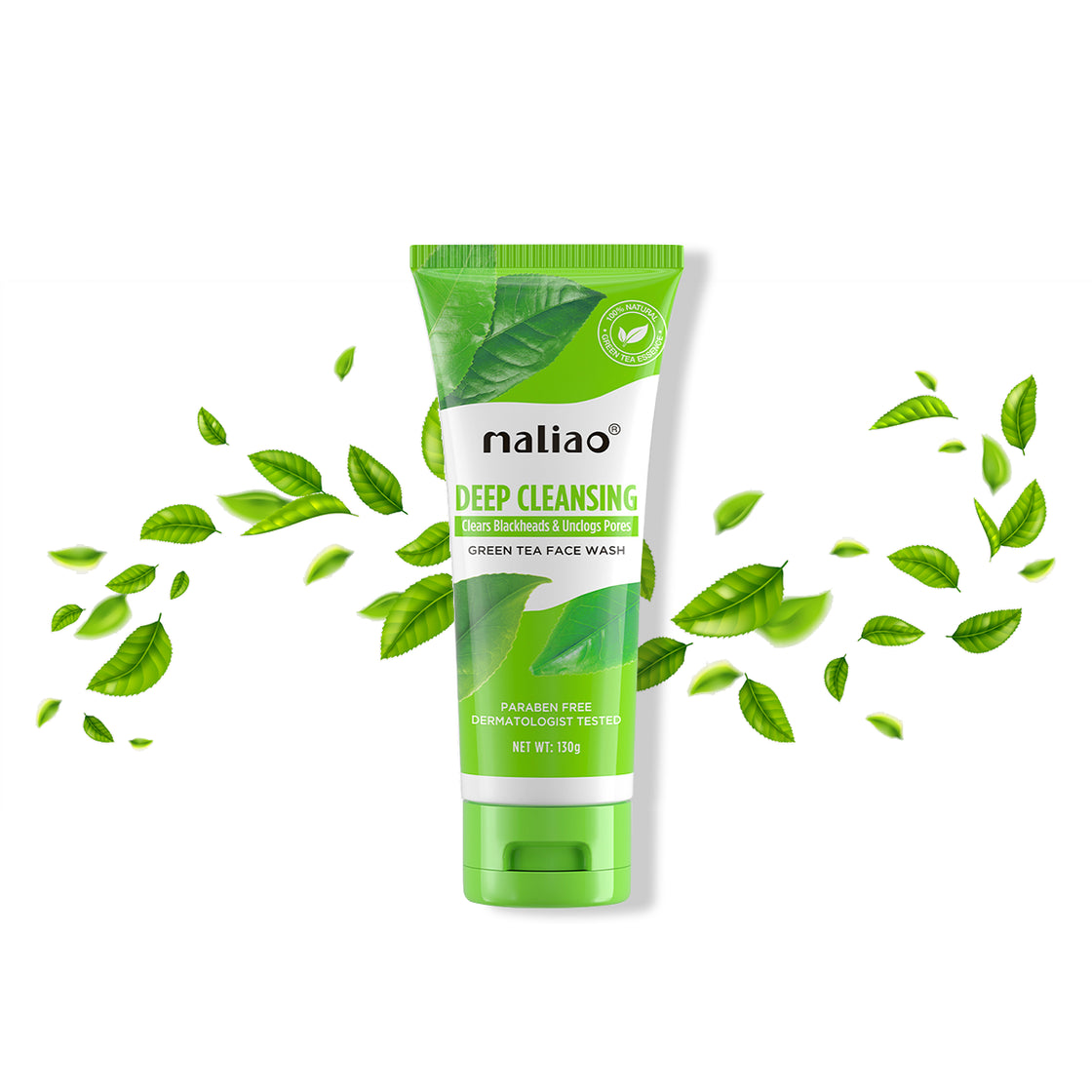 Maliao Deep Cleansing Green Tea Face Wash - Clears Blackheads & Unclogs Pores Maliao Professional Makeup