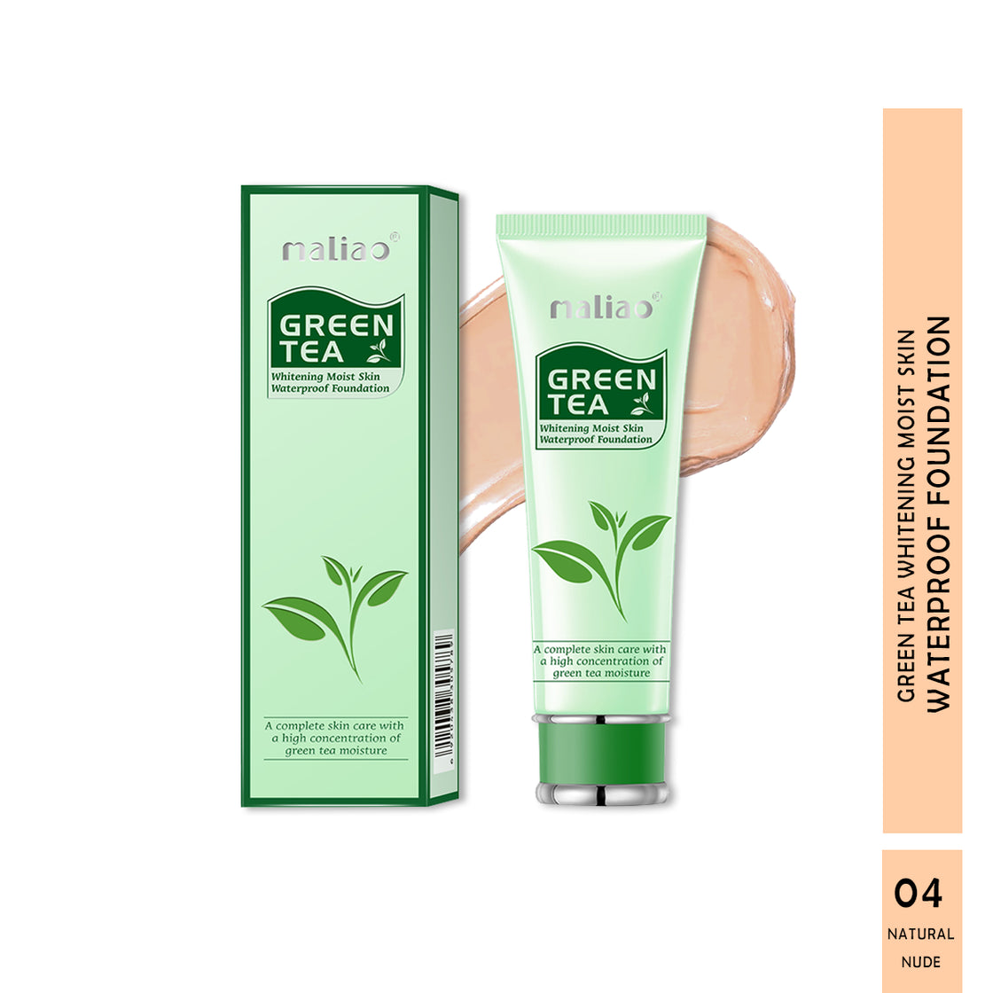 Maliao Green Tea Whitening Moist Skin Waterproof Foundation - Maliao Makeup