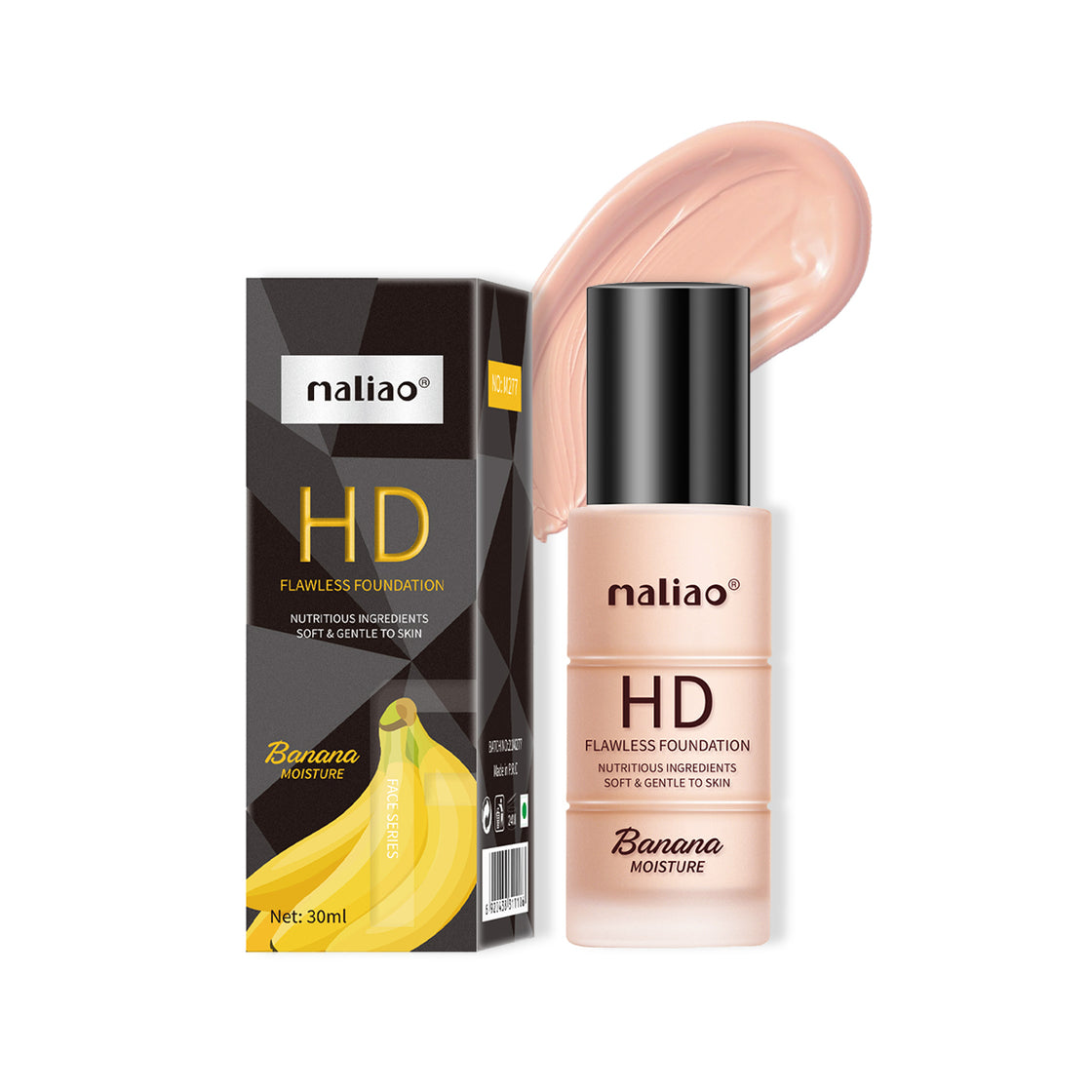 Maliao HD Banana Foundation - Flawless Finish with Moisture Boost for Face Makeup - Maliao Makeup