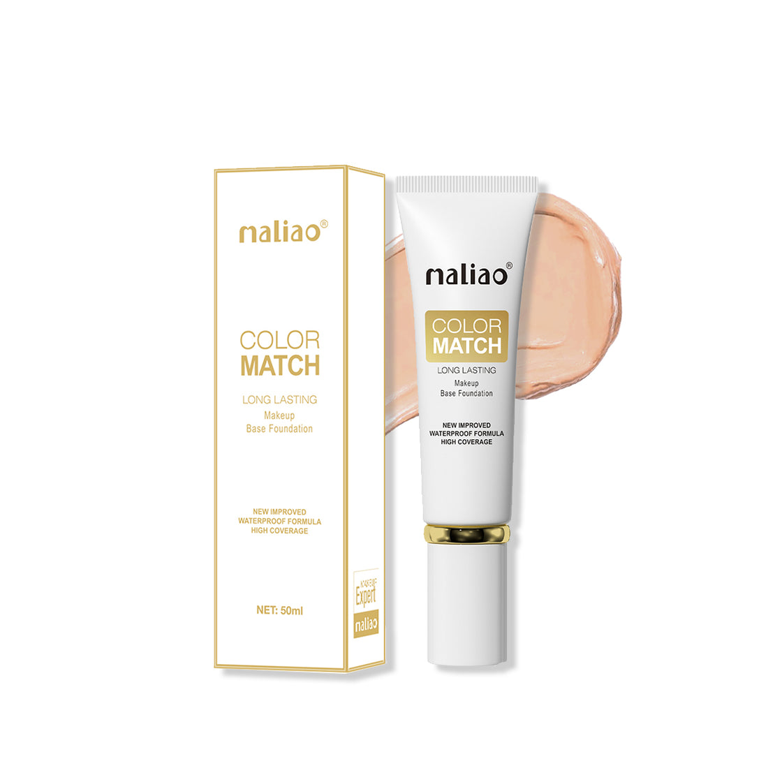 Maliao Color Match Long-Lasting Makeup Base Foundation Face