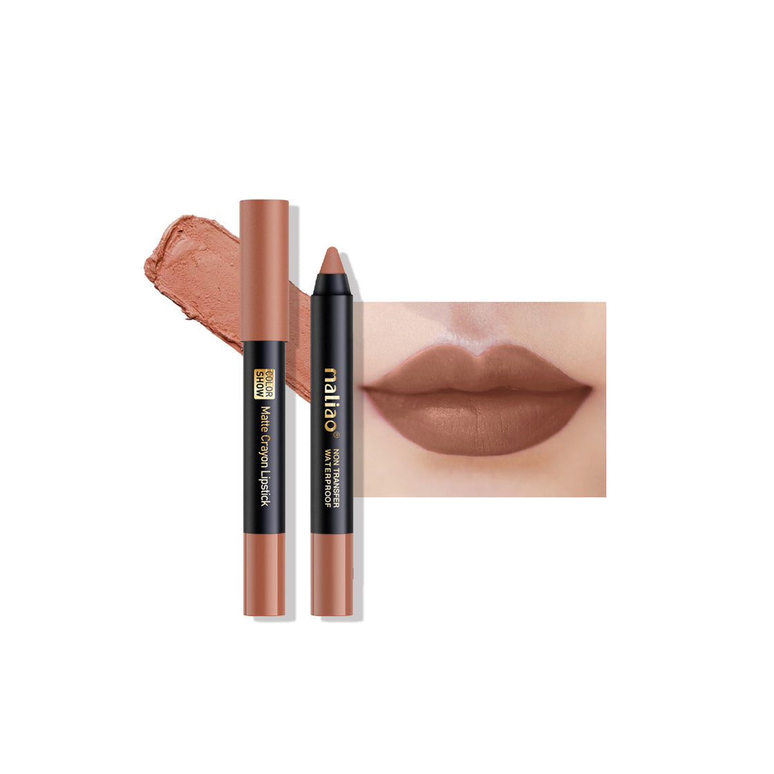 Maliao Matte Crayon Lipstick - 6-in-1 Non-Transfer Waterproof Color Show - Maliao Makeup