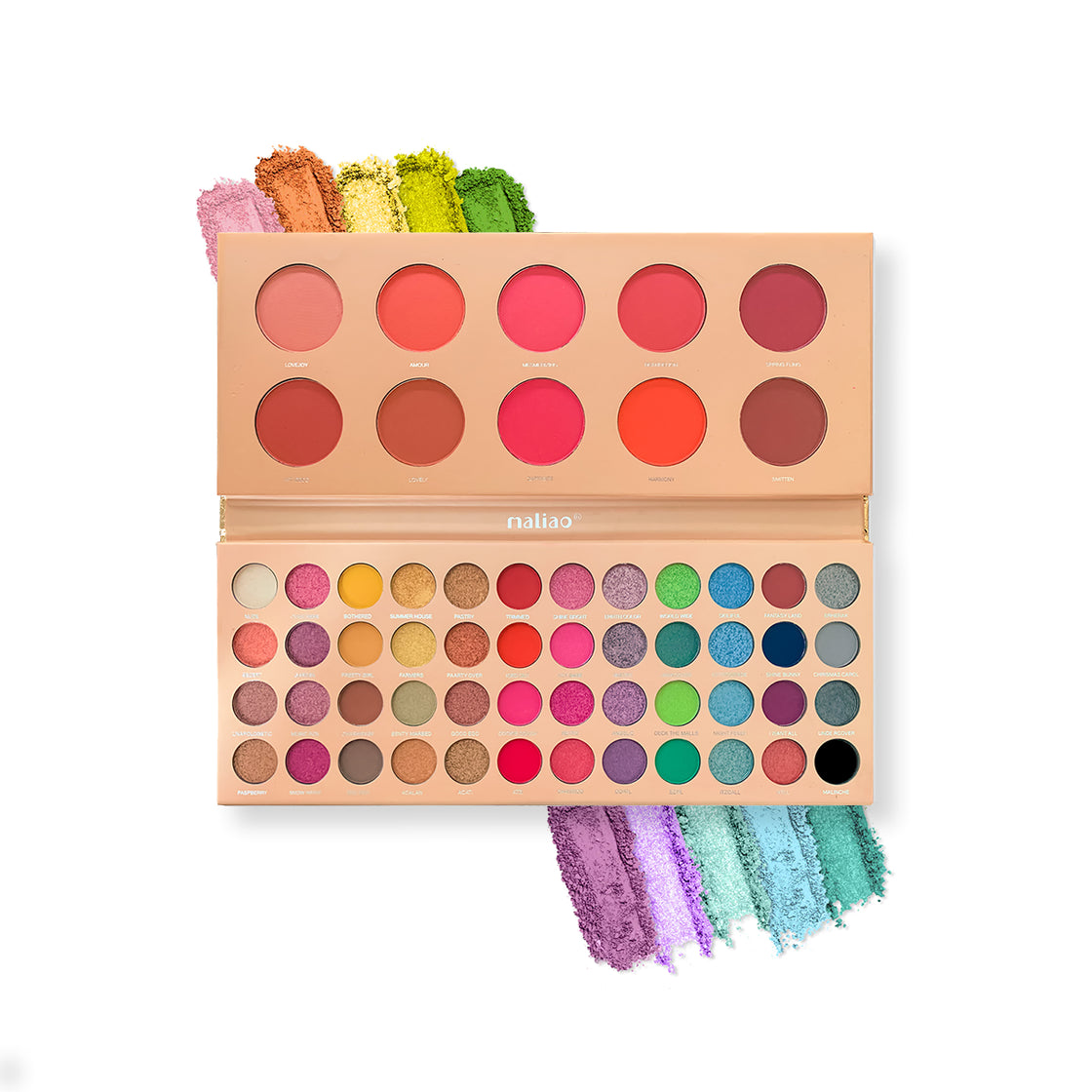 Maliao 10-Color Blush + 48-Color Eyeshadow Makeup Palette - Maliao Makeup