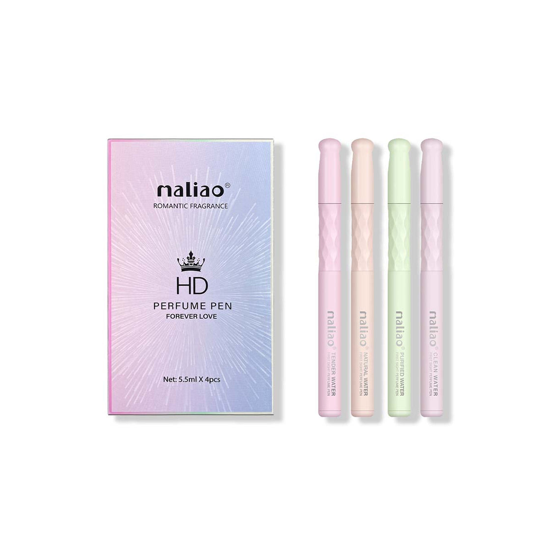 Maliao HD Liquid Roll on Perfume Pen - 4 Fragrances in 1 Packet (Tender Water, Natural Water, Clean Water, Purified Water) - Maliao Makeup