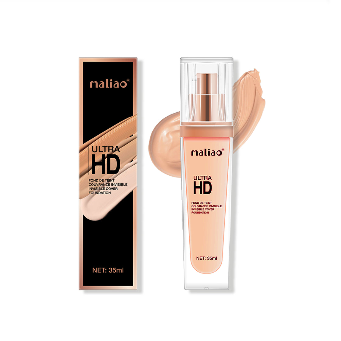 Maliao Ultra HD Invisible Cover Foundation - Seamless Perfection Maliao Professional Makeup