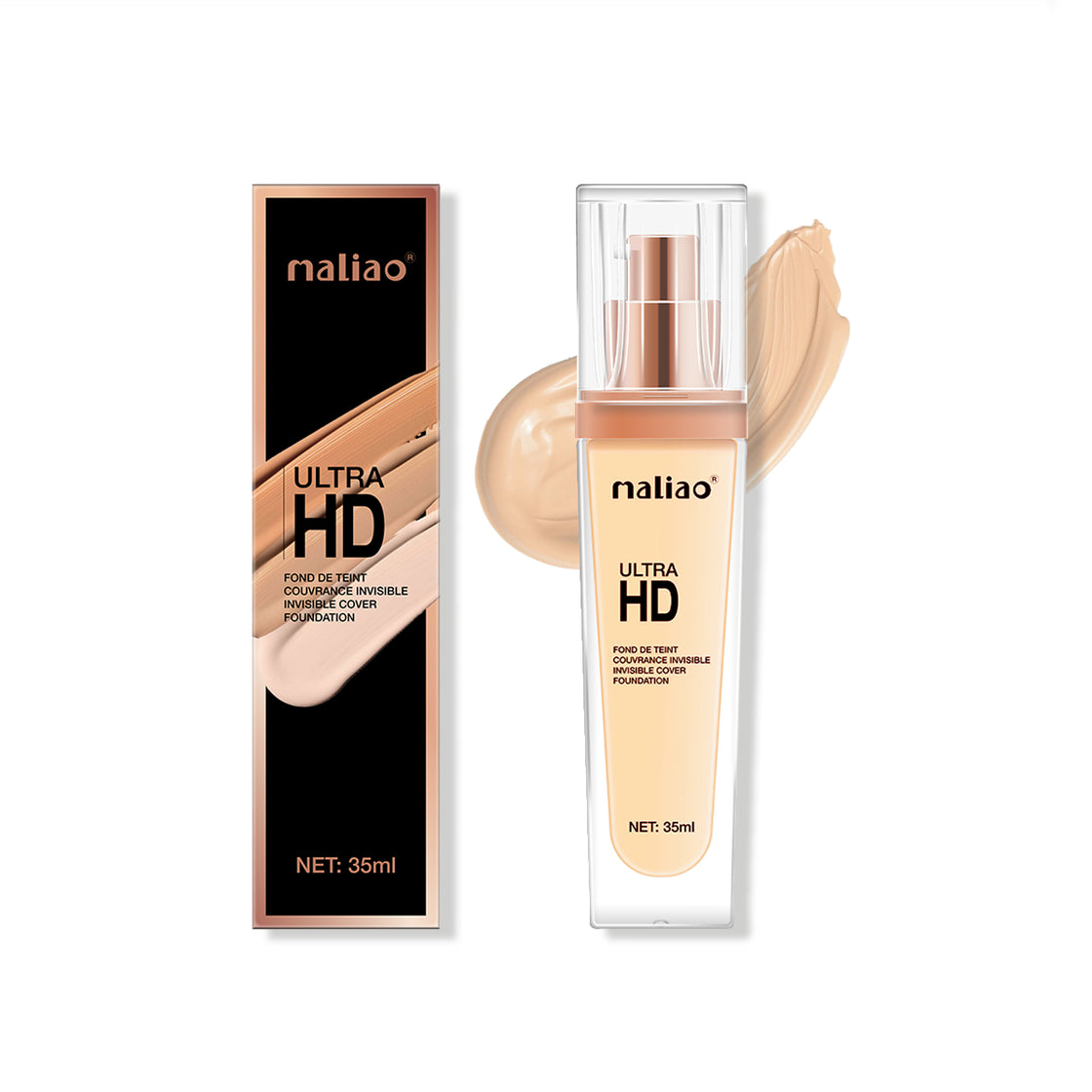 Maliao Ultra HD Invisible Cover Foundation - Seamless Perfection Maliao Professional Makeup