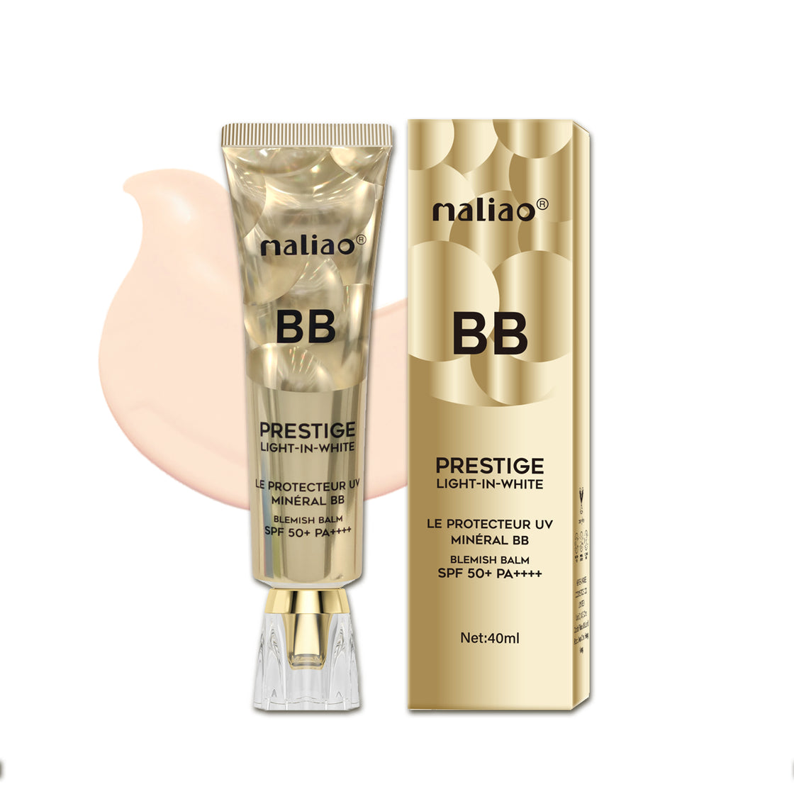 Maliao BB Prestige Light-in-White - Ultimate Protection, Correction & Illumination Maliao Professional Makeup