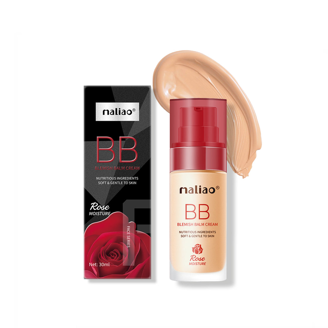 Maliao BB Blemish Balm Rose Moisture Foundation - Radiant Complexion for Face Makeup Maliao Professional Makeup