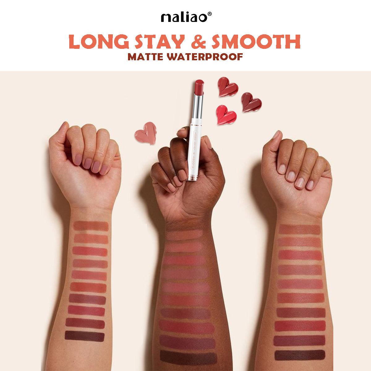 Maliao Non-Transfer Long Stay & Smooth Lipstick - Maliao Makeup