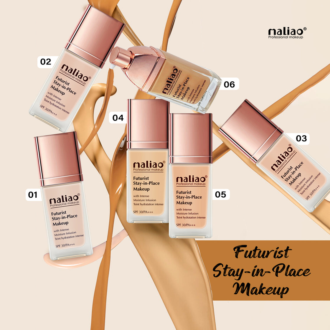 Maliao Futurist Stay-In-Place Makeup SPF 30 PA+++ (Full Coverage, Intense Moisture Infusion,Tint Moisturizer,Tint Hydration, All Skin Types) - Maliao Makeup