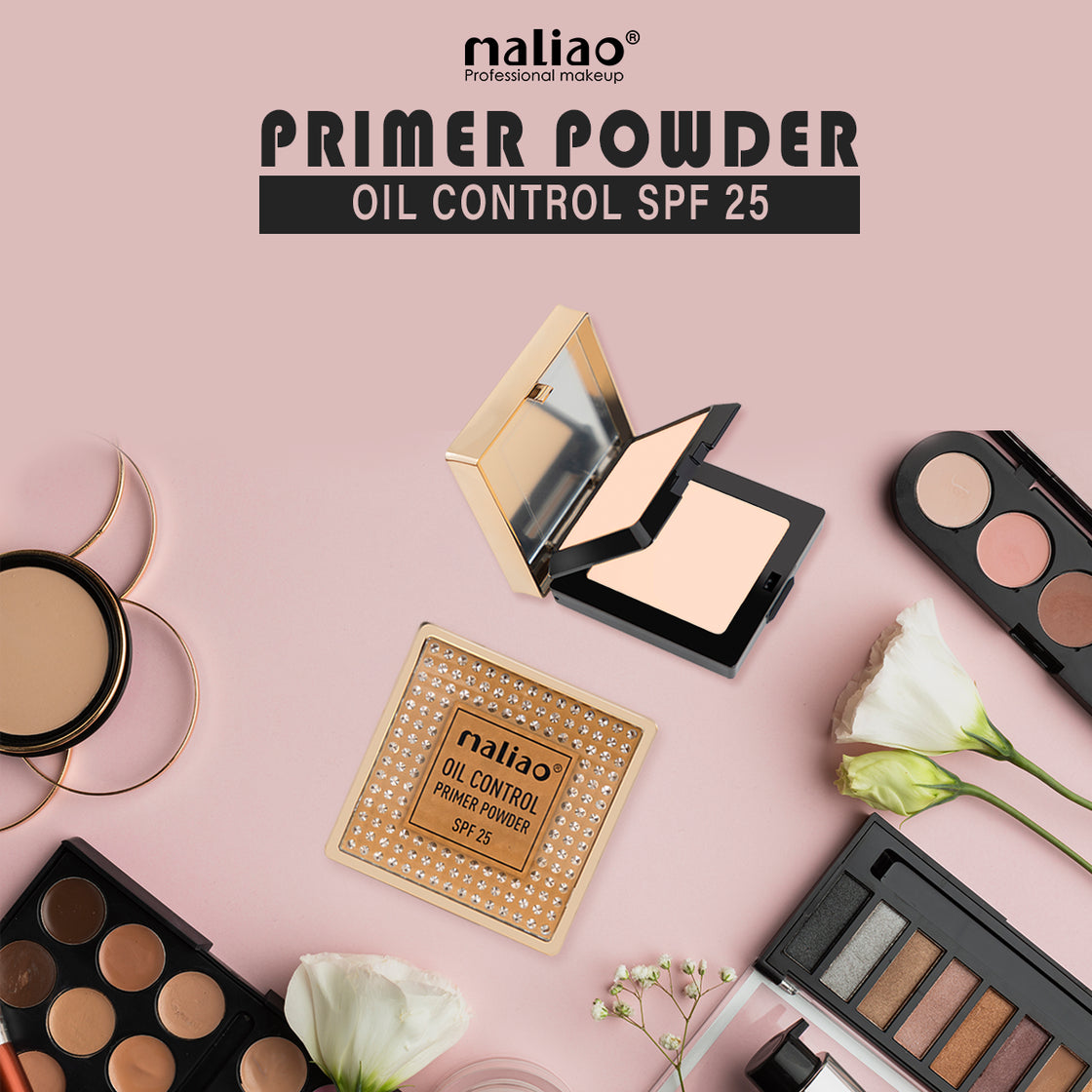 Maliao Oil Control Primer Powder Compact SPF 25 - Mattify and Protect Your Skin - Maliao Makeup