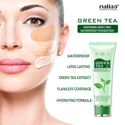 Maliao Green Tea Whitening Moist Skin Waterproof Foundation Face