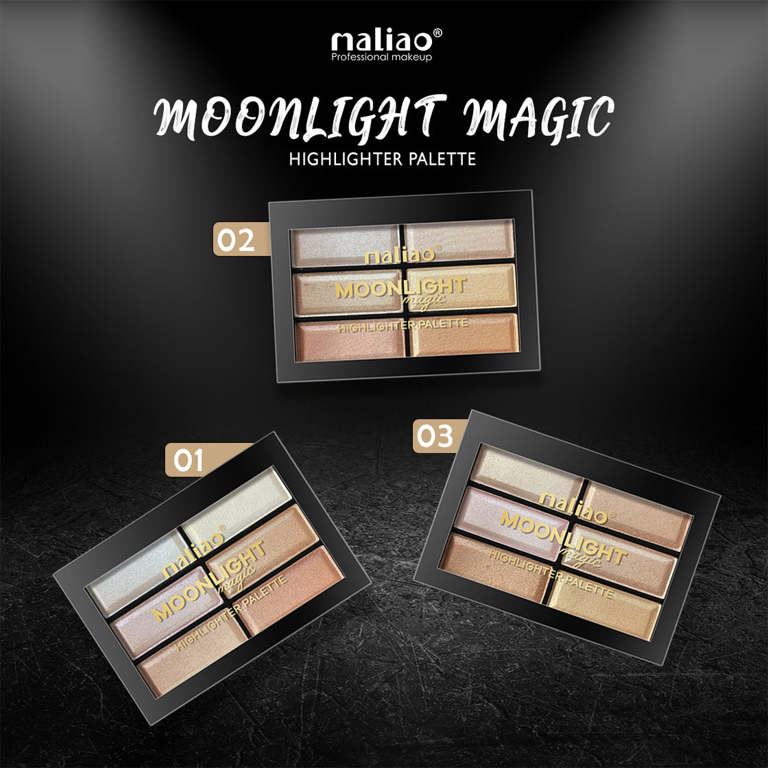 Maliao Moonlight Magic Highlighter Palette - Illuminate Your Beauty - Maliao Makeup