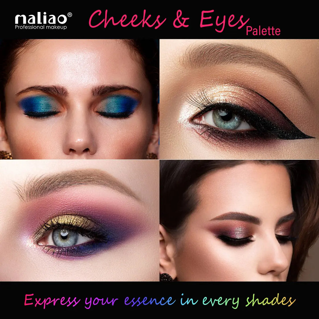 Maliao Eyes Palette & Cheeks - Versatile All-in-One Makeup Palette for Stunning Looks Maliao Professional Makeup