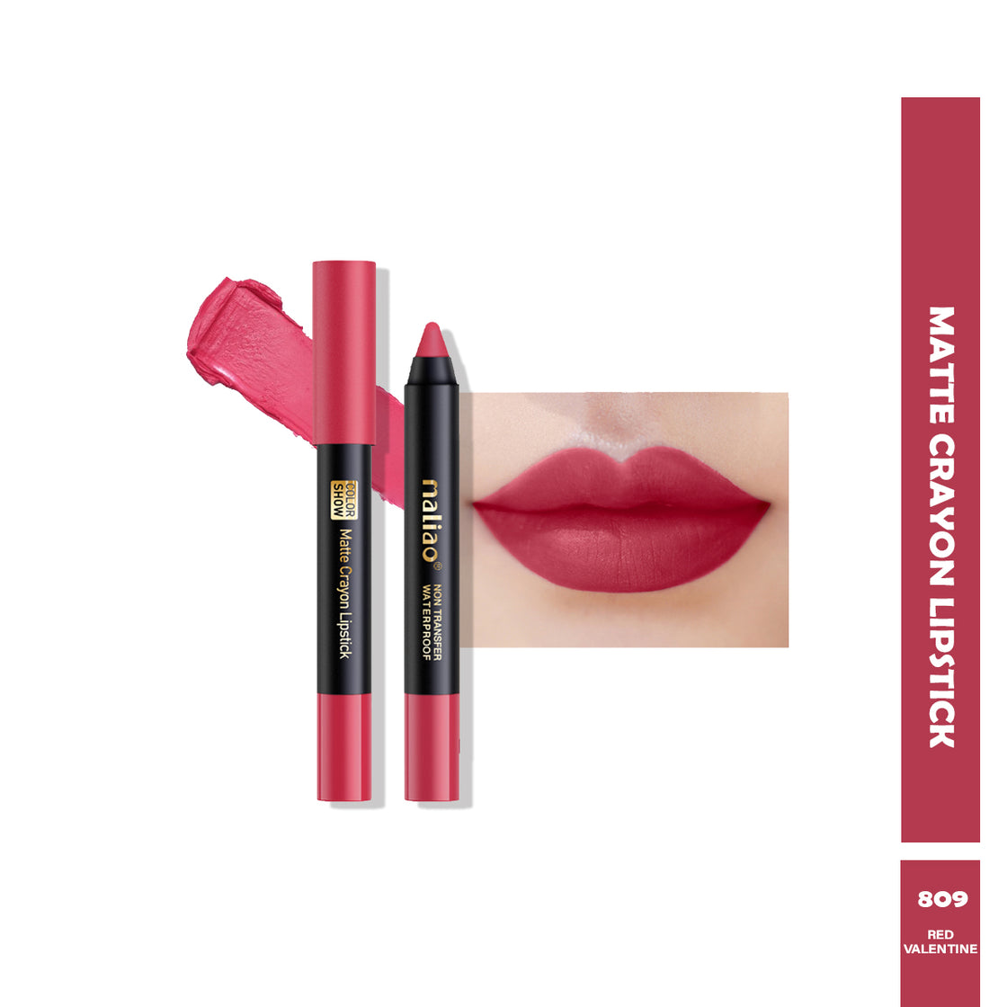 Maliao Matte Crayon Lipstick - 6-in-1 Non-Transfer Waterproof Color Show - Maliao Makeup