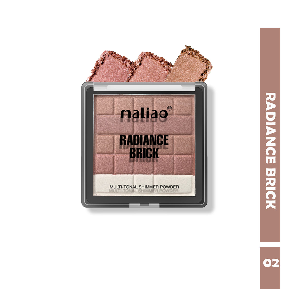 Maliao Radiance Brick Highlighter Shimmer Powder - Illuminate Your Features with Natural Glow - Maliao Makeup