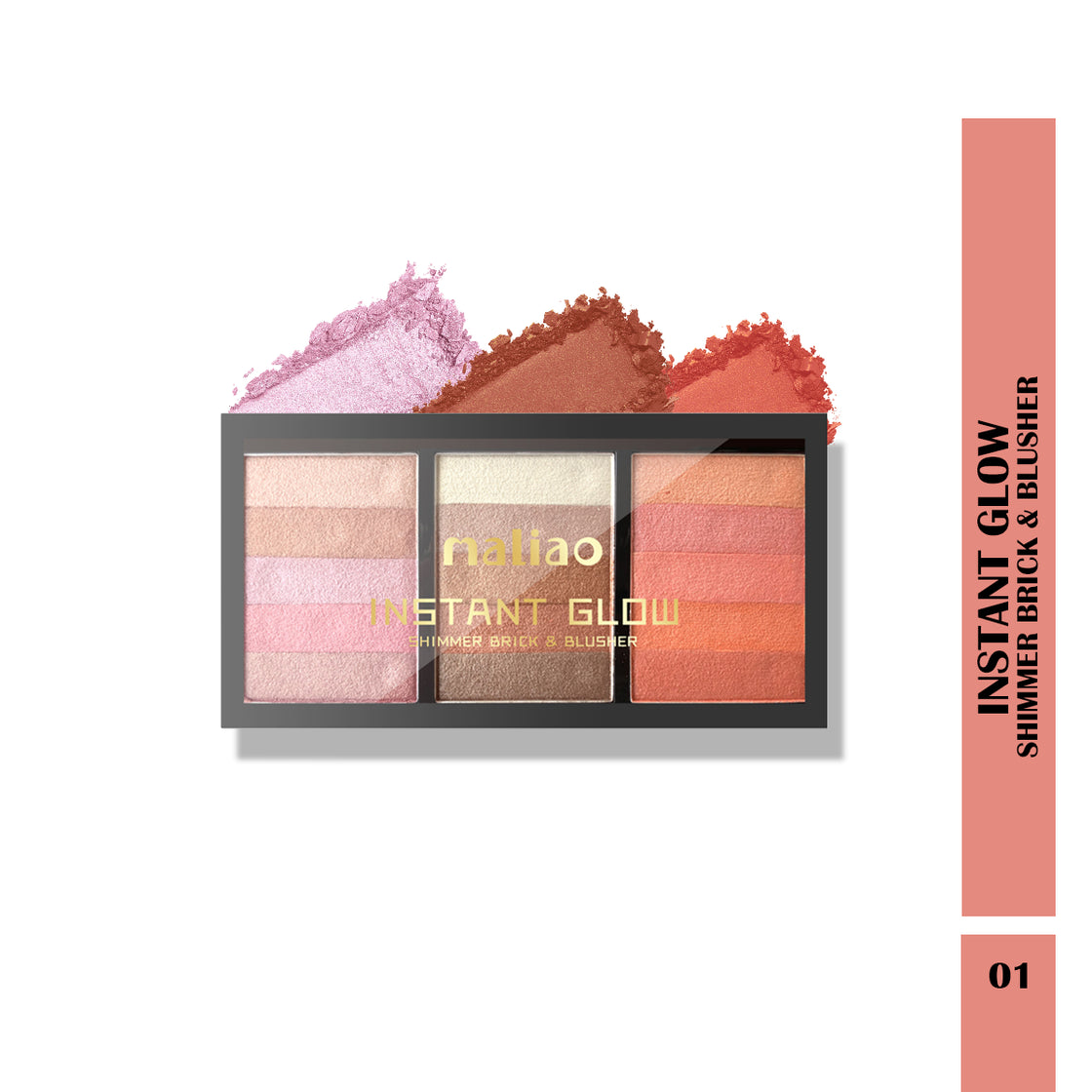 Maliao Instant Glow Shimmer Brick &BLUSHr Palette - Radiant Beauty in One - Maliao Makeup