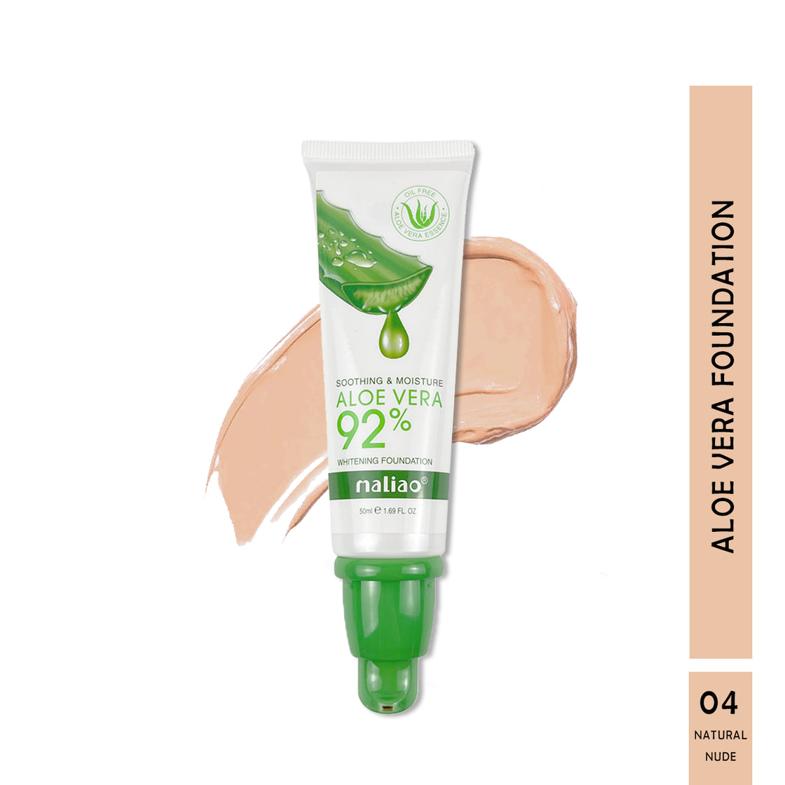 Maliao Aloe Vera 92% Soothing & Moisture Whitening Foundation - Nourish and Illuminate Maliao Professional Makeup