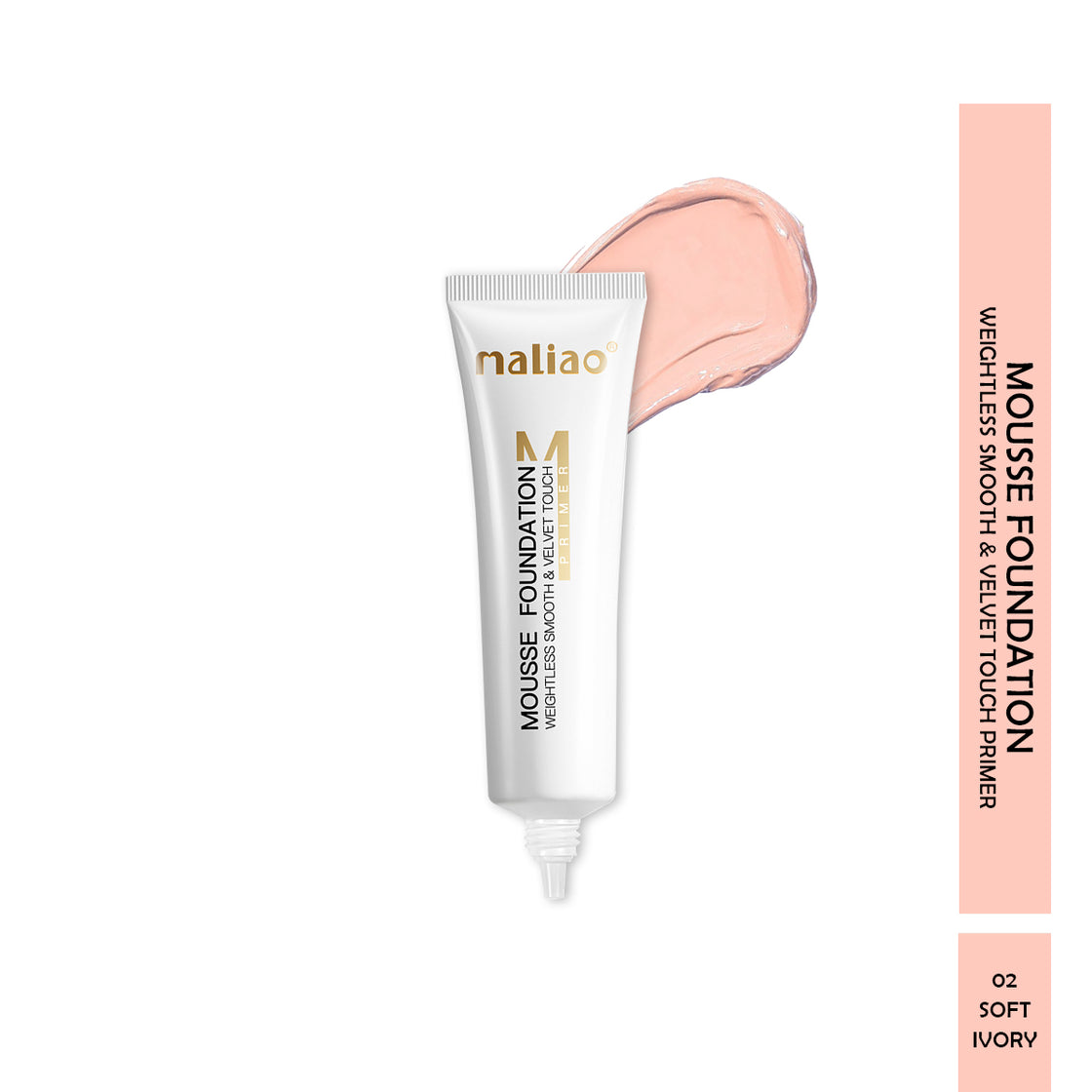 Maliao, Maliao Primer Weightless Smooth, Velvet Touch Mousse Foundation, Flawless Base,  Makeup Essential