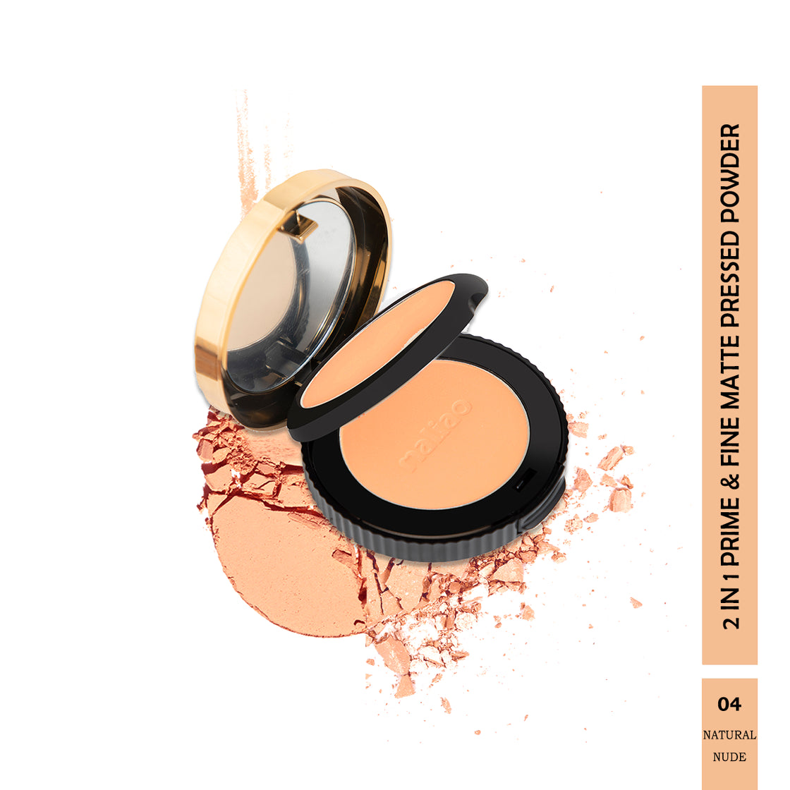 Maliao Oil Control 2 in 1 Prime & Fine Matte Pressed Powder Compact - Velvety Natural Perfection Maliao Professional Makeup