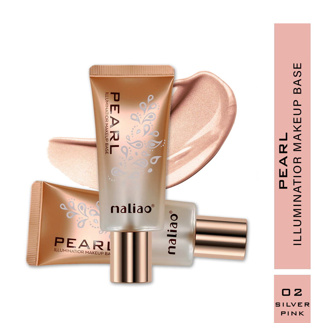 Maliao Pearl Illuminator Makeup Base - Bright Pearl Color for Instant Skin Brightening, Long-Lasting Primerq Maliao Professional Makeup