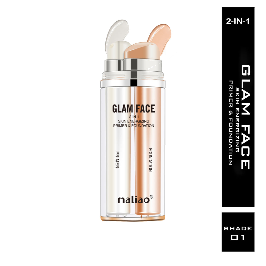 Maliao 2-in-1 Skin Energizing Base Primer + Foundation - Ultimate Base Glow - Maliao Makeup