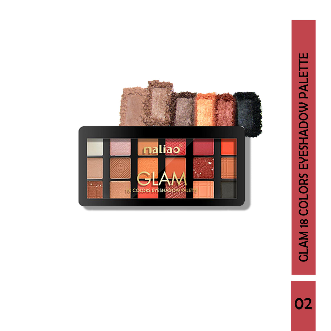 Maliao Glam 18 Colors Eyeshadow Palette - Create Mesmerizing Looks - Maliao Makeup