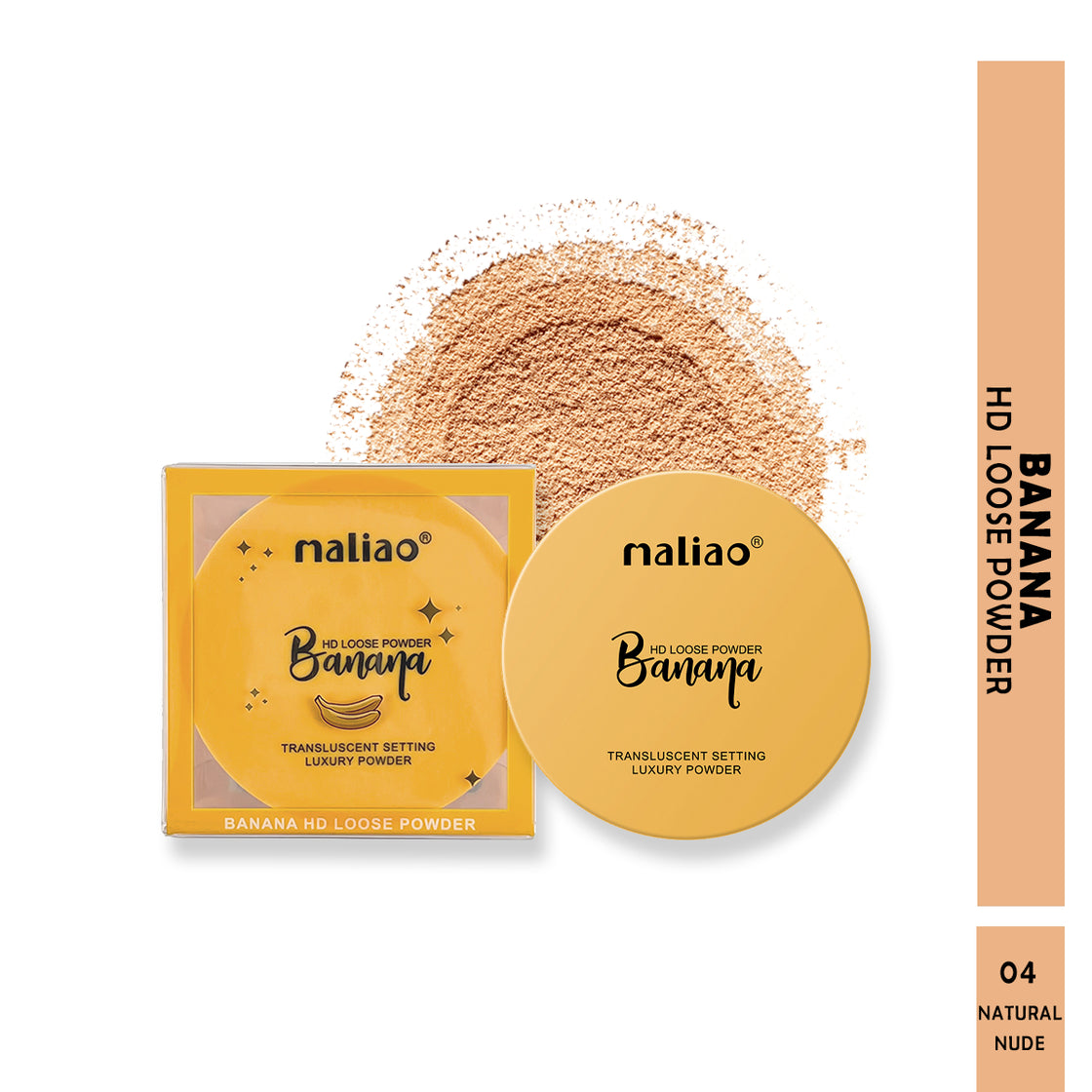 Maliao Luxury HD Banana Compact Powder - Perfecting Radiance for Flawless Skin - Maliao Makeup