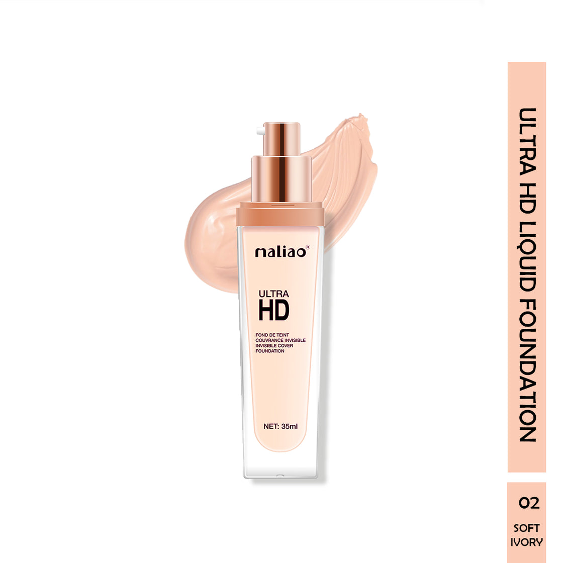 Maliao Ultra HD Invisible Cover Foundation - Seamless Perfection Maliao Professional Makeup