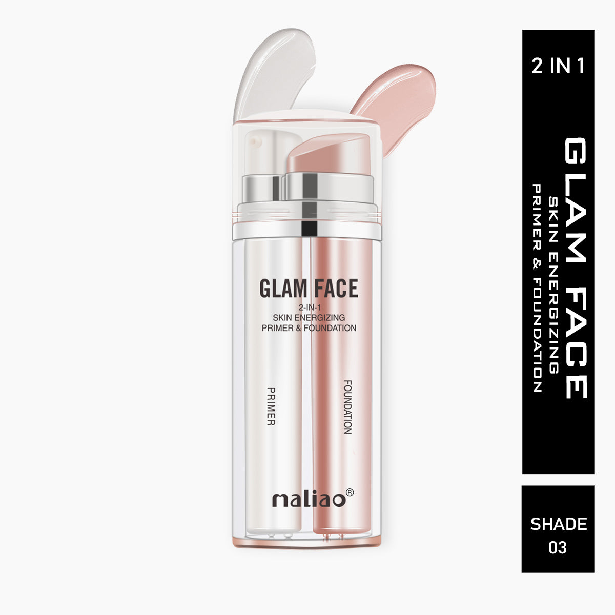 Maliao 2-in-1 Skin Energizing Base Primer + Foundation - Ultimate Base Glow - Maliao Makeup