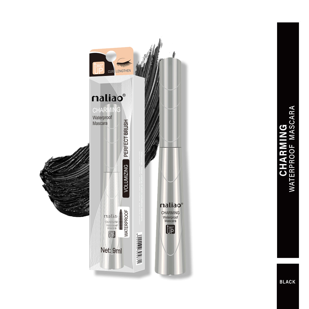 Maliao Charming Waterproof Mascara - Volumizing Perfect Brush for Long Lashes Maliao Professional Makeup