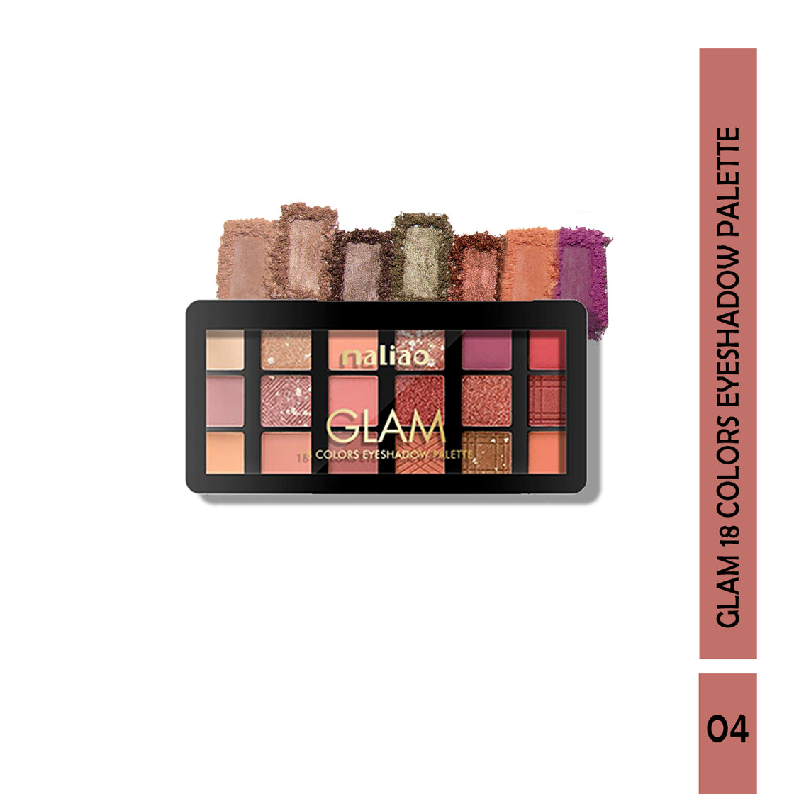 Maliao Glam 18 Colors Eyeshadow Palette - Create Mesmerizing Looks - Maliao Makeup