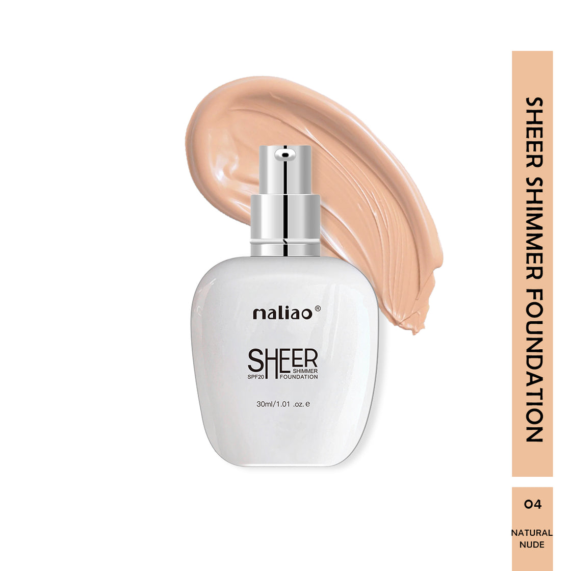 Maliao Sheer Shimmer Foundation SPF 20 - Radiant Finish for Face Makeup - Maliao Makeup