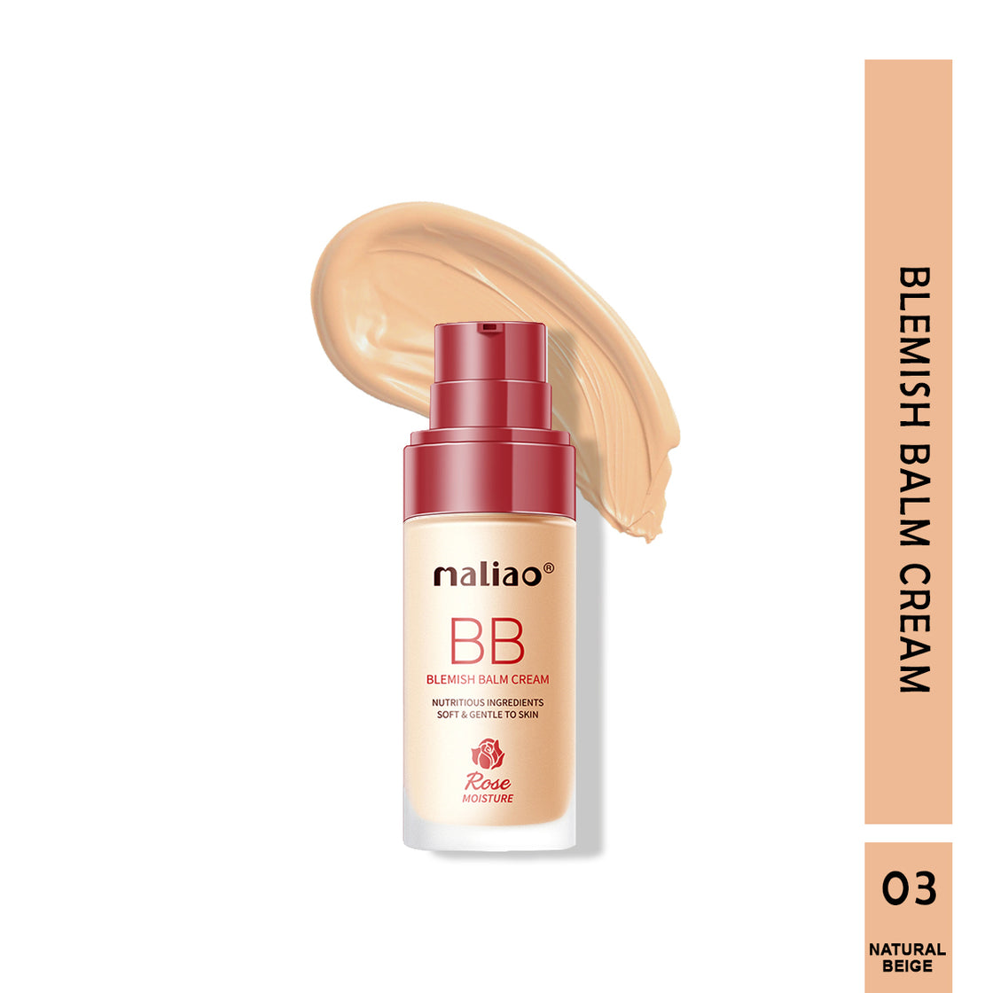 Maliao BB Blemish Balm Rose Moisture Foundation - Radiant Complexion for Face Makeup Maliao Professional Makeup