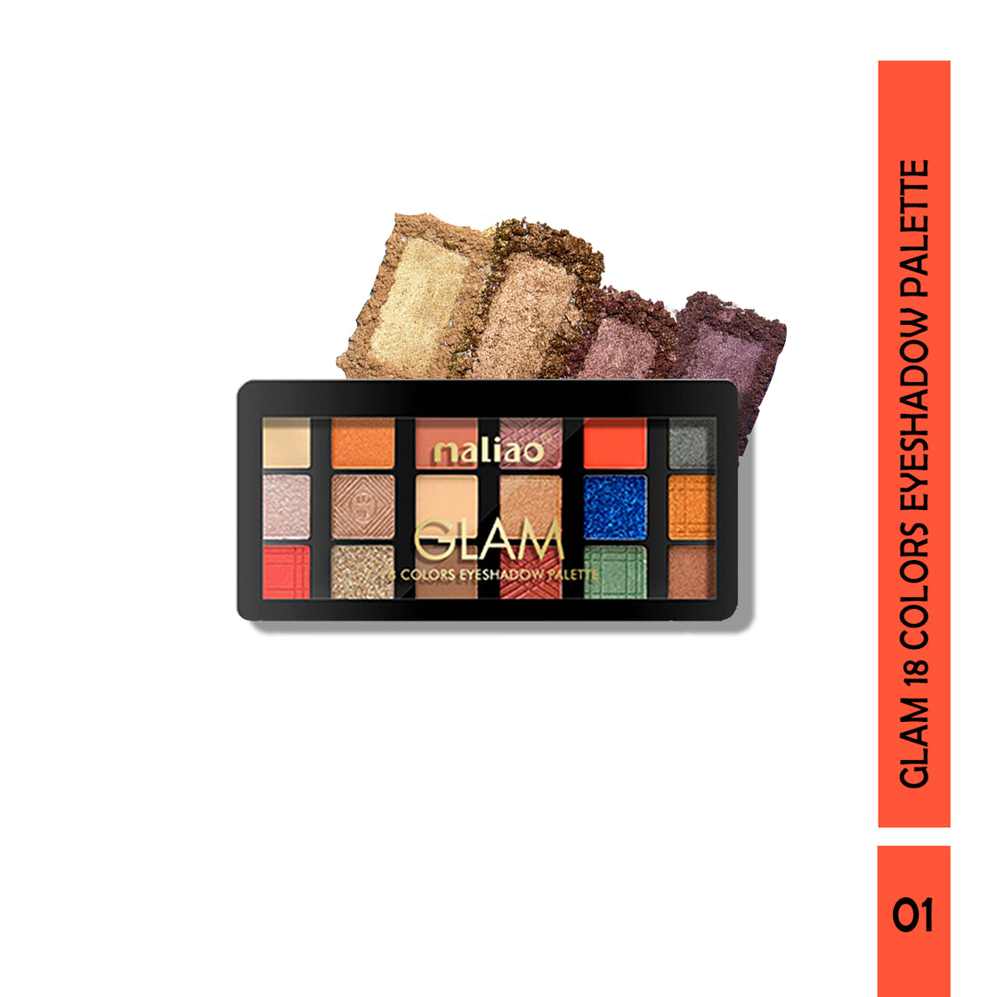 Maliao Glam 18 Colors Eyeshadow Palette - Create Mesmerizing Looks - Maliao Makeup