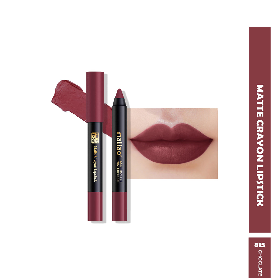 Maliao Matte Crayon Lipstick - 6-in-1 Non-Transfer Waterproof Color Show - Maliao Makeup