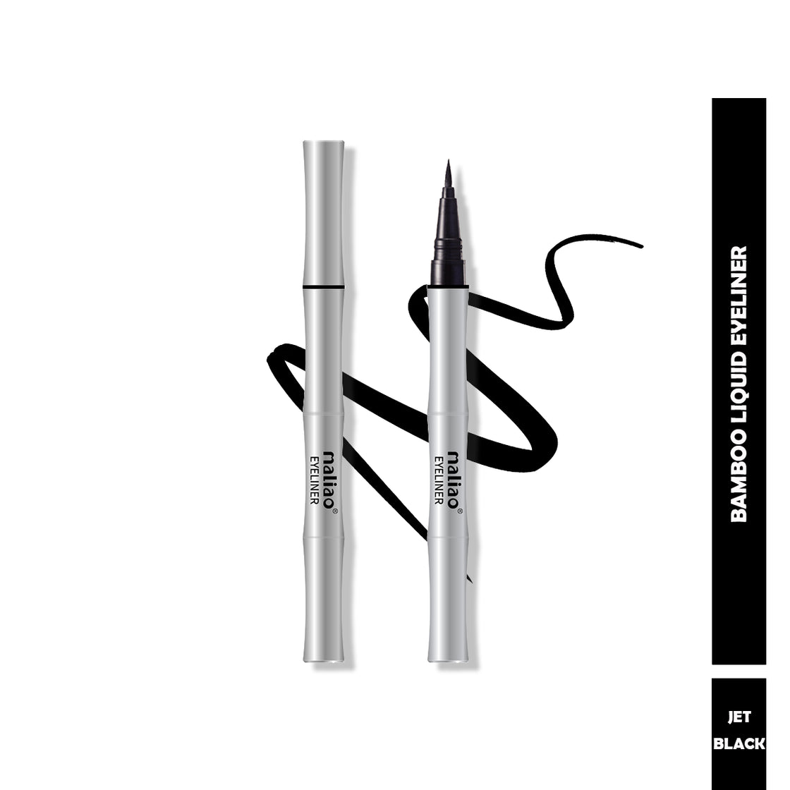 Maliao Bamboo Jet Black Liquid Eyeliner - Waterproof Precision for Stunning Eyes - Maliao Makeup