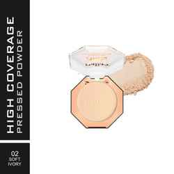 Maliao High Coverage Prime & Fine Matte Pressed Powder - Long-Lasting Compact Powder for Flawless Skin