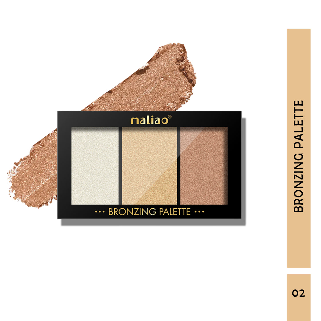 Maliao Shimmering Bronzing Palette - Sun-Kissed Radiance with Shimmer Particles - Maliao Makeup