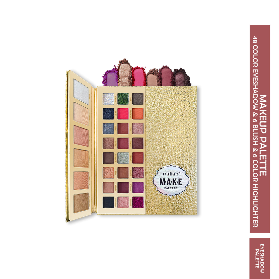 Maliao, Maliao Name Makeup Palette, 48 Color Eyeshadow, Versatile Eye Makeup Palette