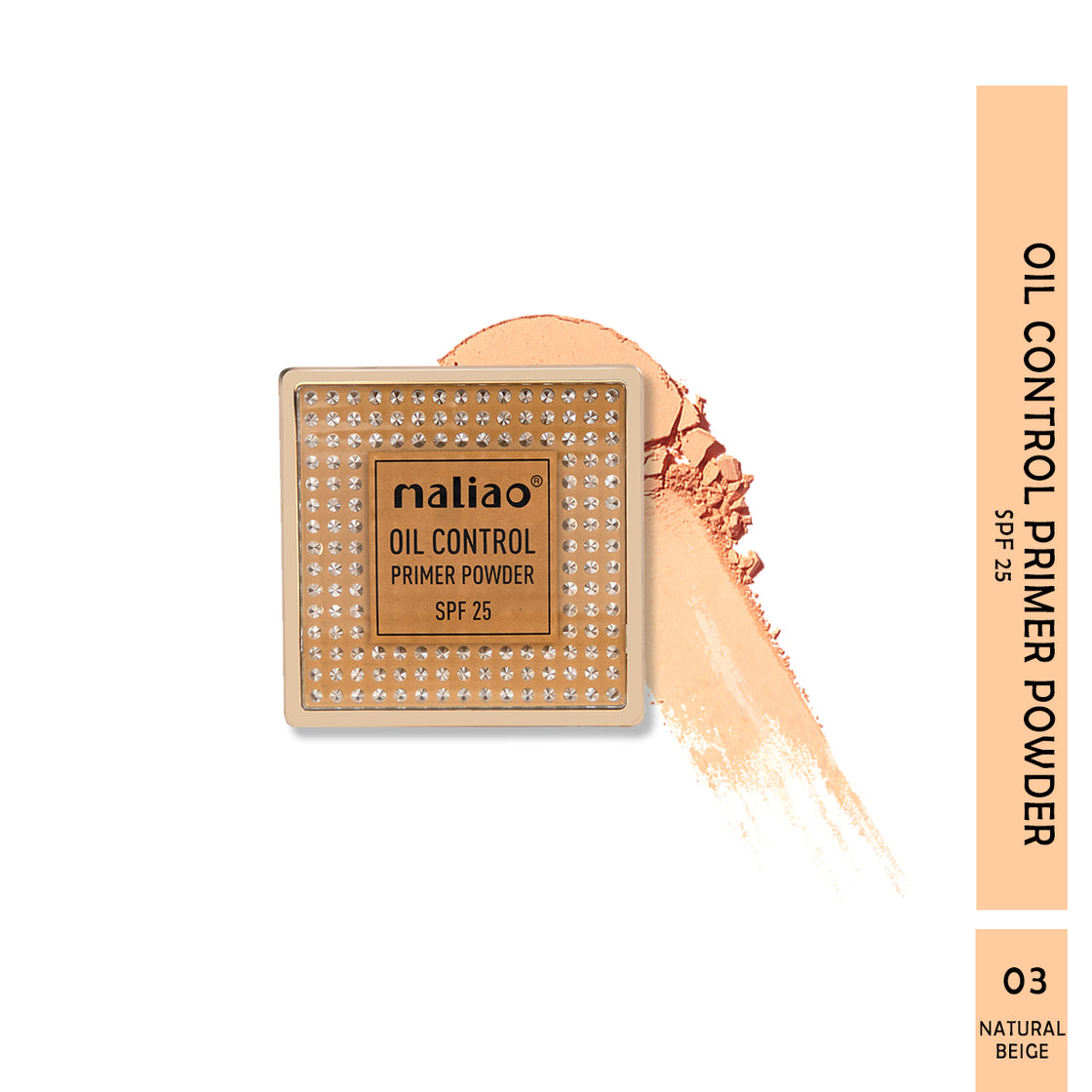 Maliao Oil Control Primer Powder Compact SPF 25 - Mattify and Protect Your Skin - Maliao Makeup