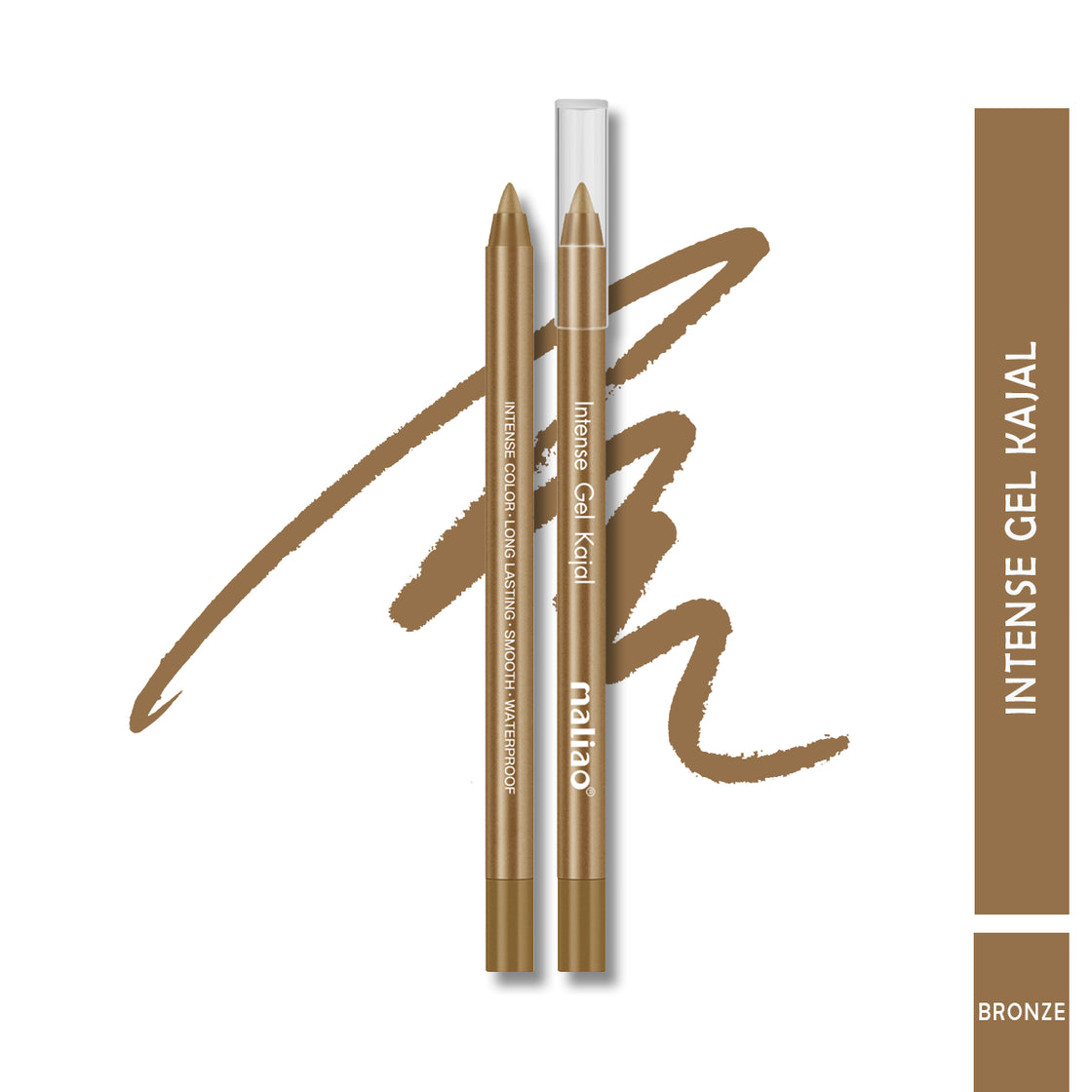 Maliao Intense Gel Kajal - Long Lasting, Smooth, Waterproof Eye Liner - Maliao Makeup