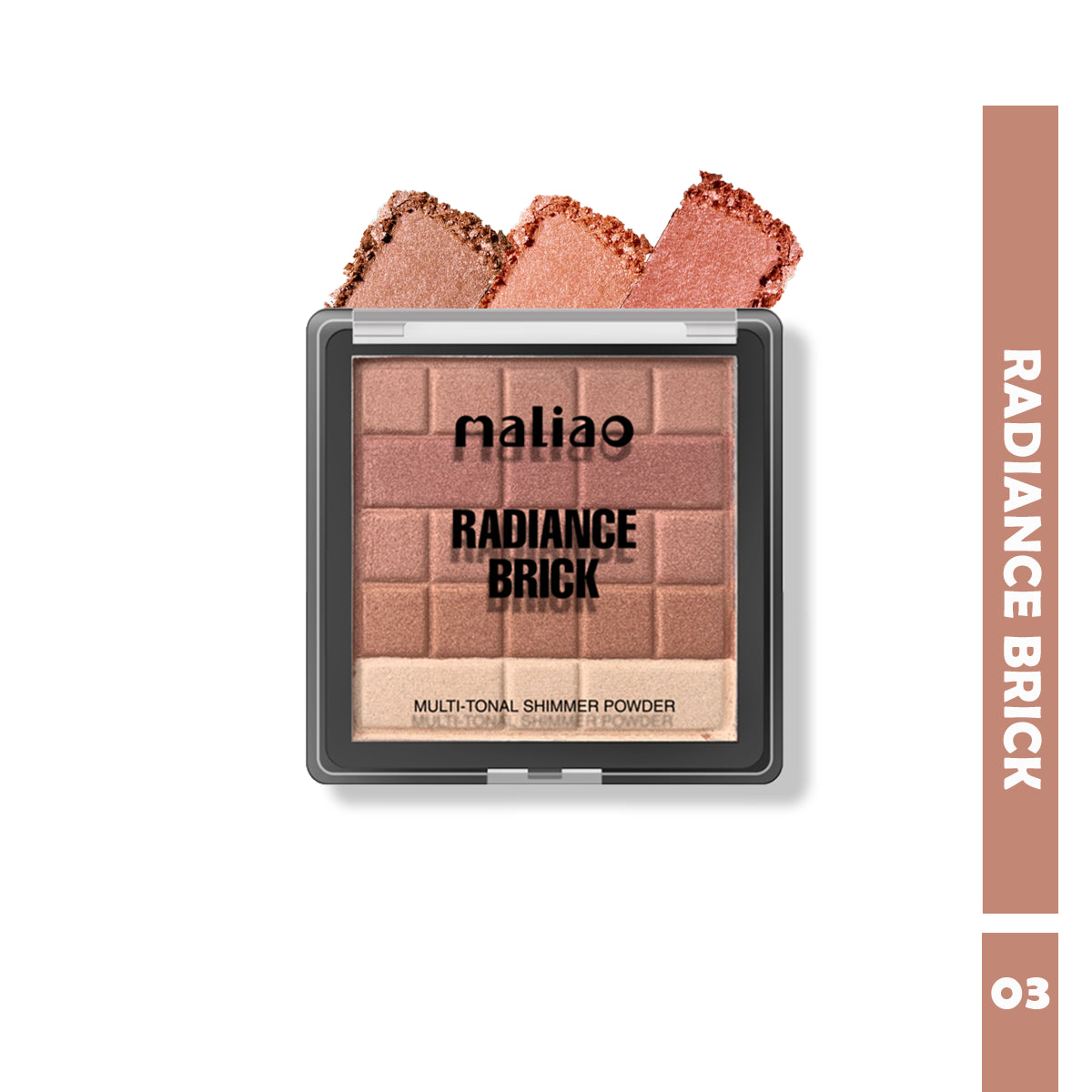 Maliao Radiance Brick Highlighter Shimmer Powder - Illuminate Your Features with Natural Glow - Maliao Makeup