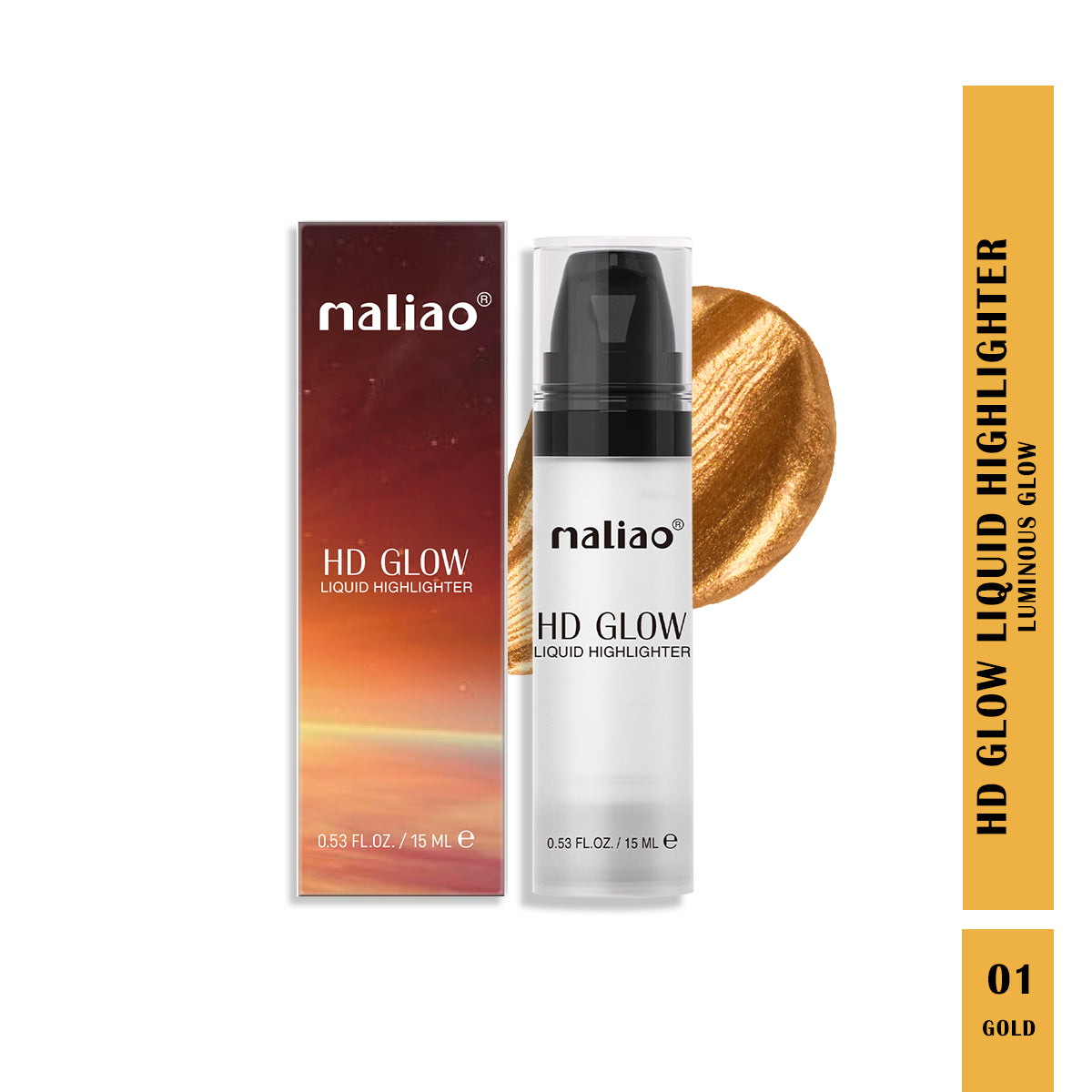 Maliao HD Glow Liquid Highlighter - Radiant Illuminator for Flawless Glam - Maliao Makeup