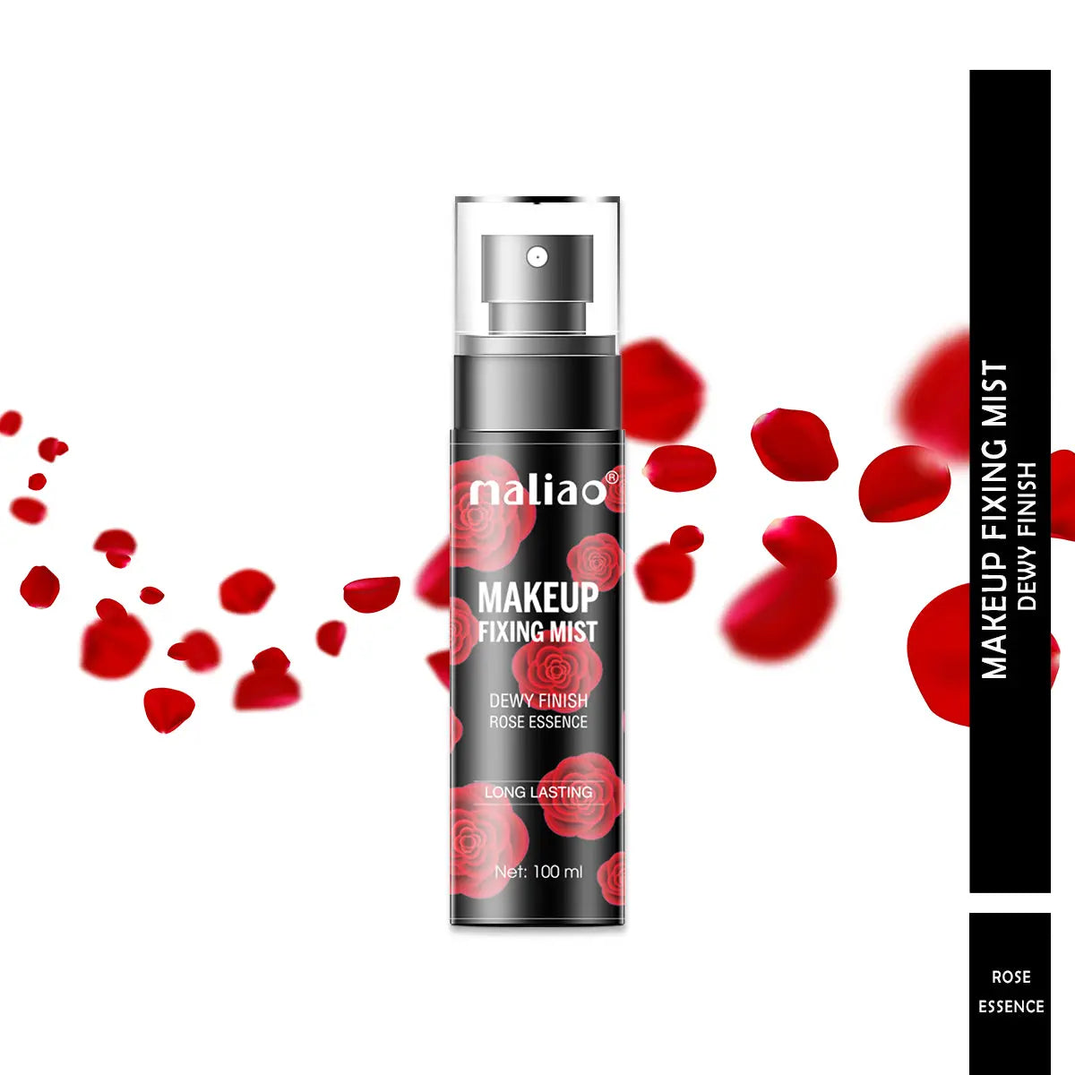 Maliao Dewy Finish Makeup Fixing Mist with Rose Essence 100ML | Long-Lasting Makeup Fixer Maliao Professional Makeup